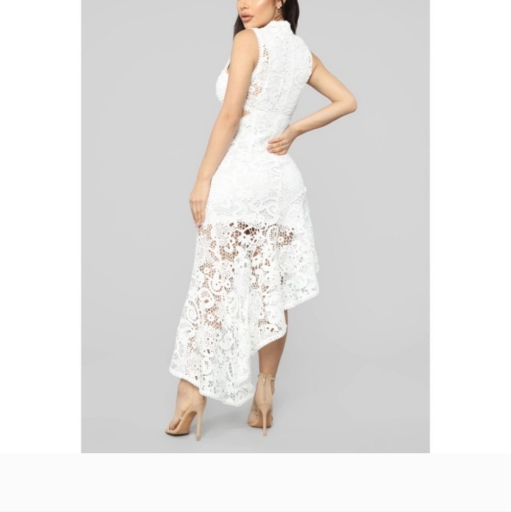 White Crochet Dress
